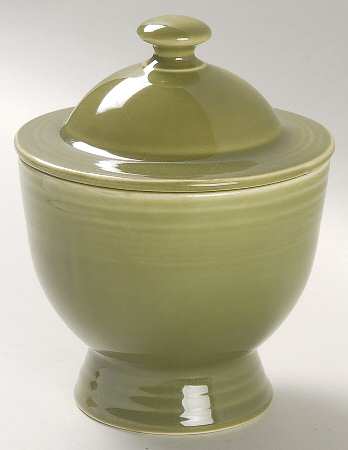 Fiesta Turf Green (Ironstone) Footed Sugar Bowl & Lid