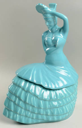 Fiesta Turquoise (Intro 1986) Figural Cookie Jar & Lid