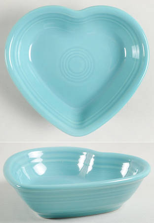 Fiesta Turquoise (Intro 1986) 6" Heart Shaped Bowl