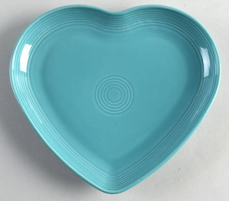 Fiesta Turquoise (Intro 1986) 9" Heart Plate