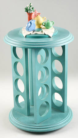 Fiesta Turquoise (Intro 1986) Revolving Spice Rack No Glass Jars