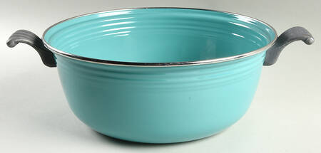 Fiesta Turquoise (Intro 1986) 5 Quart Metal Covered Casserole, No Lid