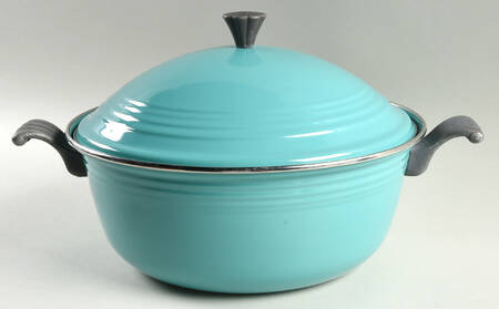 Fiesta Turquoise (Intro 1986) 5 Quart Metal Covered Casserole