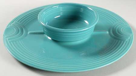 Fiesta Turquoise (Intro 1986) 2 Pc Chip/Dip Set (Uses the Cerc & Traho)