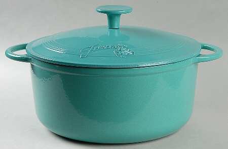 Fiesta Turquoise (Intro 1986) 5.3 Qt Cast Iron Dutch Oven & Lid