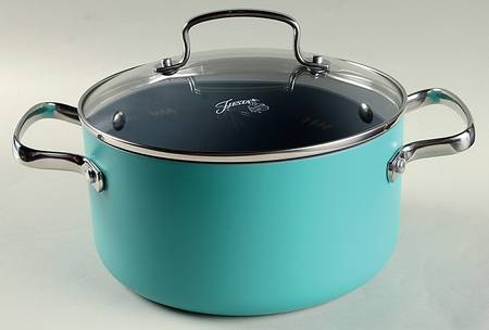 Fiesta Turquoise (Intro 1986) 3 Quart Metal Covered Casserole