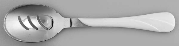 Fiesta White (Intro 1986) Pierced Tablespoon (Serving Spoon)