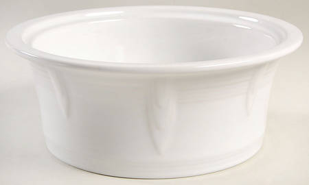Fiesta White (Intro 1986) 2.5 Qt Round Casserole No Lid