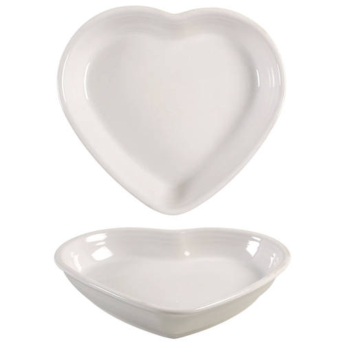 Fiesta White (Intro 1986) 9" Heart Shaped Bowl by Homer Laughlin 