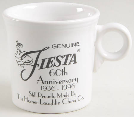 Fiesta White (Intro 1986) 60th Anniversary Commemorative Mug