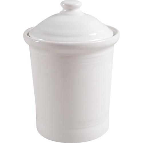 Fiesta White (Intro 1986) Small Canister & Lid by Homer Laughlin 