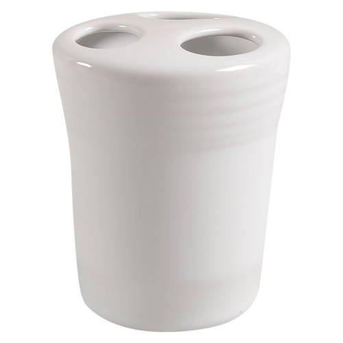 Fiesta White (Intro 1986) Toothbrush Holder by Homer Laughlin 