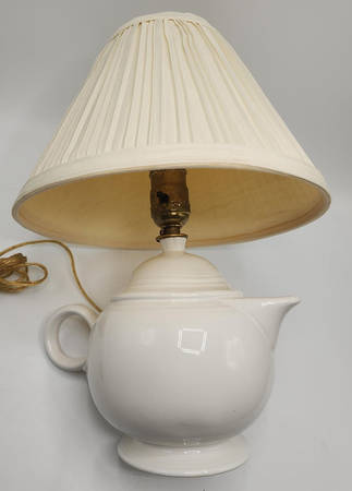 Fiesta White (Intro 1986) Teapot Lamp & Shade