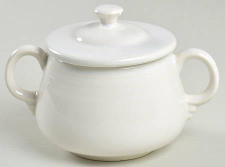 Fiesta White (Intro 1986) Individual Sugar Bowl & Lid