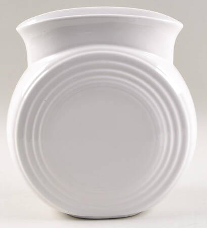 Fiesta White (Intro 1986) 8" Disk Vase