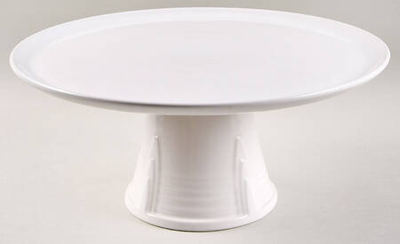 Fiesta White (Intro 1986) 12" Diameter Pedestal Cake Stand