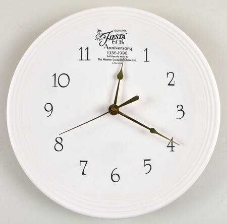 Fiesta White (Intro 1986) 60th Anniversary Clock Plate