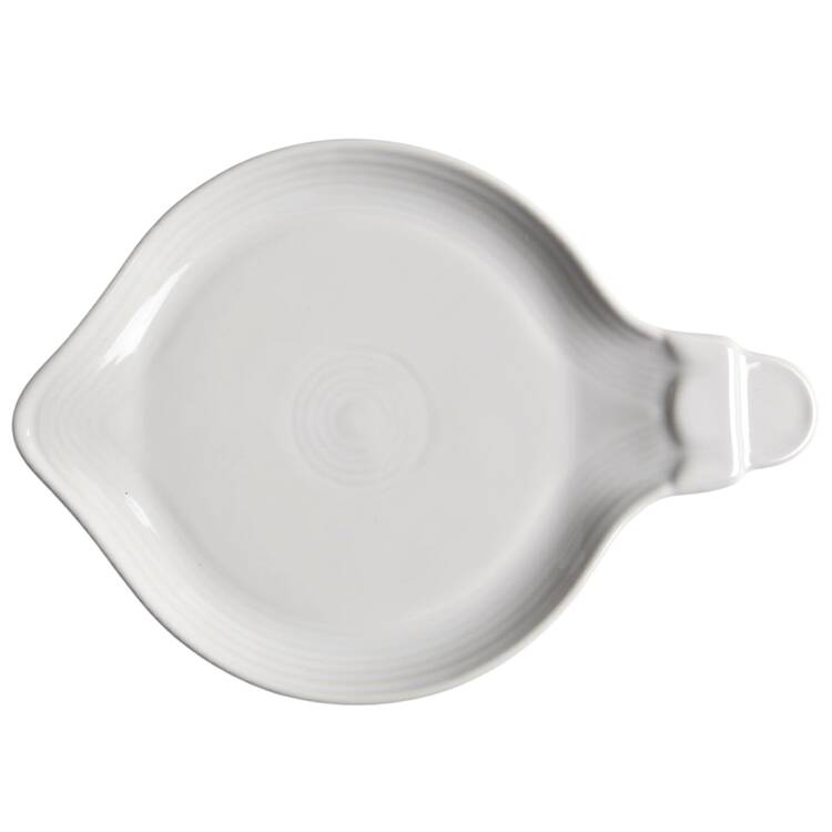 Fiesta White (Intro 1986) Ornament Shaped Plate by Homer Laughlin 