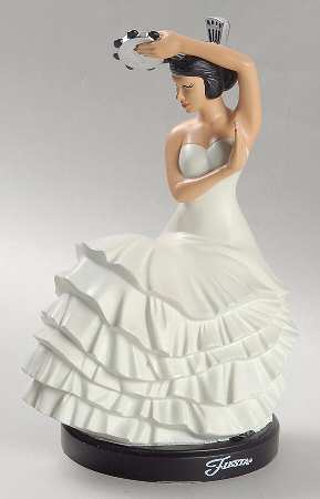 Fiesta White (Intro 1986) Small Resin Dancing Lady Figurine