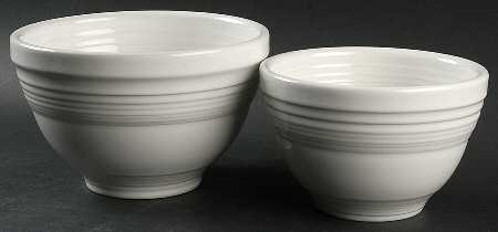 Fiesta White (Intro 1986) 2 Piece Prep Bowl Set (PREB6, PREB7)