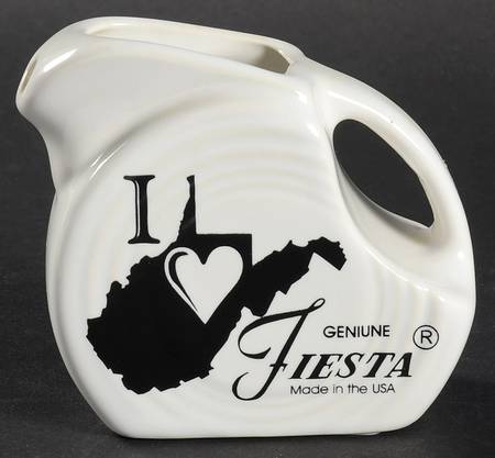 Fiesta White (Intro 1986) 4 Oz Pitcher w/I Love Fiesta
