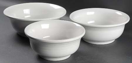 Fiesta White (Intro 1986) (3 Piece) Mixing Bowl Set