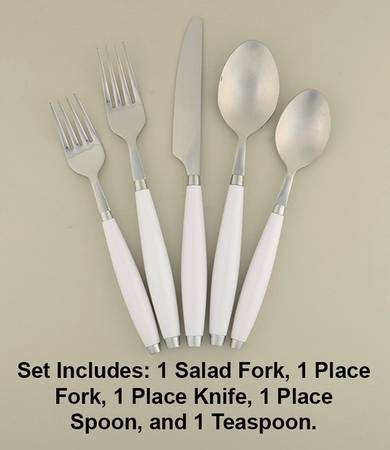 Fiesta White (Intro 1986) (5 Pc) Flatware Set