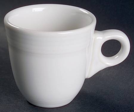 Fiesta White (Intro 1986) Flat Demitasse Cup