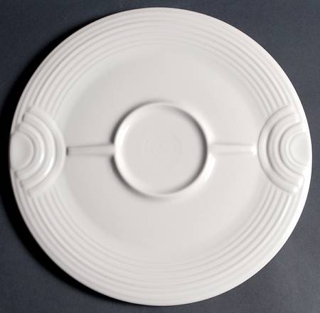 Fiesta White (Intro 1986) Hostess Tray for Chip and Dip