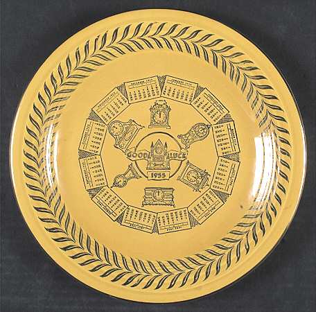 Fiesta Yellow (Older) "1955" Calendar Plate