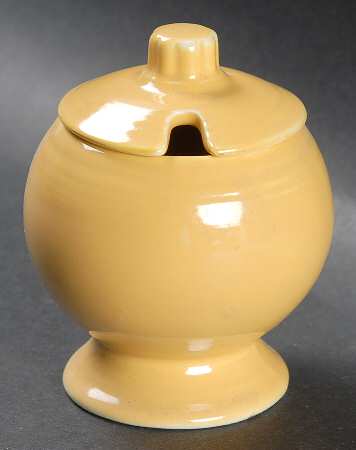 Fiesta Yellow (Older) Mustard Jar & Lid