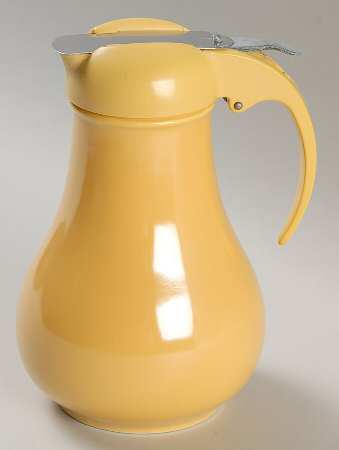 Fiesta Yellow (Older) Large Syrup with Lid