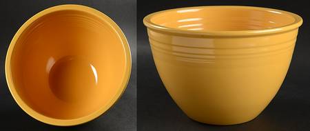 Fiesta Yellow (Older) 8" Nested Mixing Bowl w/No Center Interior Rings