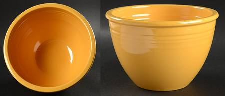 Fiesta Yellow (Older) 7" Nested Mixing Bowl w/No Center Interior Rings