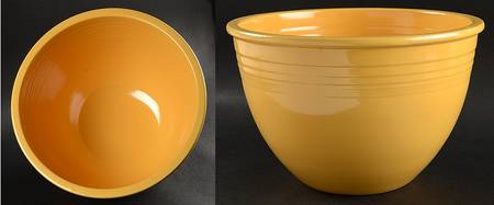 Fiesta Yellow (Older) 11" Nested Mixing Bowl w/No Center Interior Rings