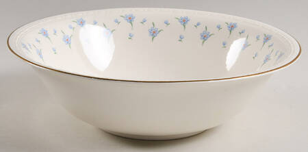Forget-Me-Not (Gold Trim) 9" Round Vegetable Bowl