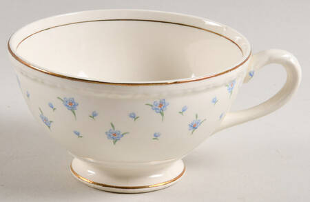 Forget-Me-Not (Gold Trim) Footed Cup