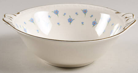 Forget-Me-Not (Gold Trim) Lugged Cereal Bowl