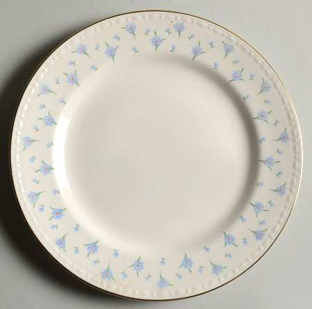 Forget-Me-Not (Gold Trim) Dessert/Pie Plate