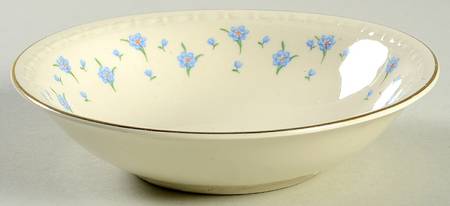 Forget-Me-Not (Gold Trim) Fruit/Dessert (Sauce) Bowl