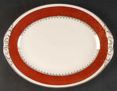 Formal Rust Red 11" Oval Serving Platter
