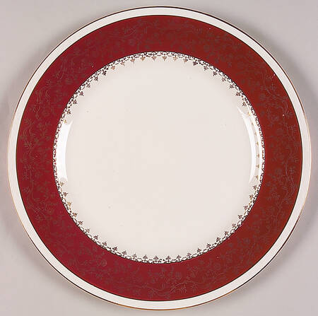 Formal Rust Red Luncheon Plate