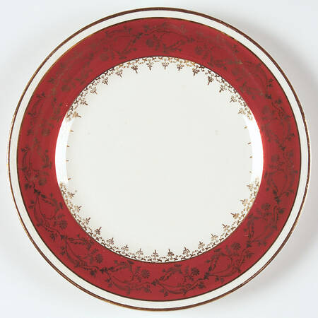 Formal Rust Red Bread & Butter Plate