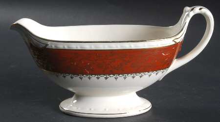Formal Rust Red Gravy Boat