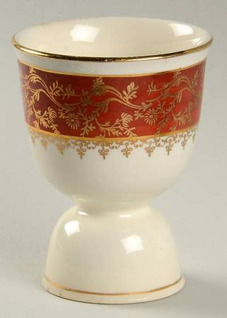 Formal Rust Red Double Egg Cup