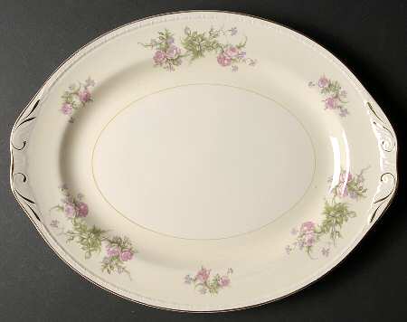Heather Rose (Eggshell Georgian) 16" Oval Serving Platter