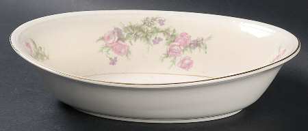 Heather Rose (Eggshell Georgian) 9" Oval Vegetable Bowl