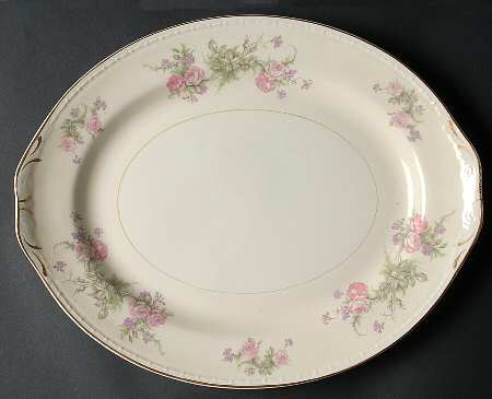 Heather Rose (Eggshell Georgian) 13" Oval Serving Platter