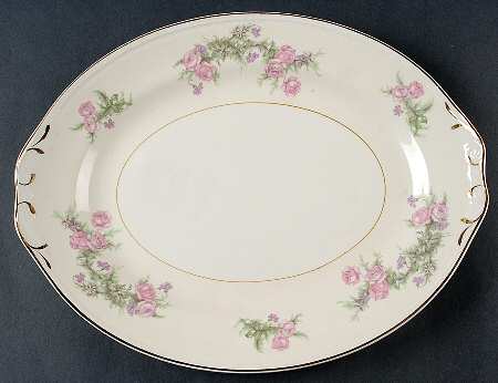 Heather Rose (Eggshell Georgian) 11" Oval Serving Platter