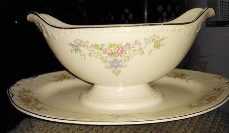 Wedgwood Gravy Boat with Attached Underplate